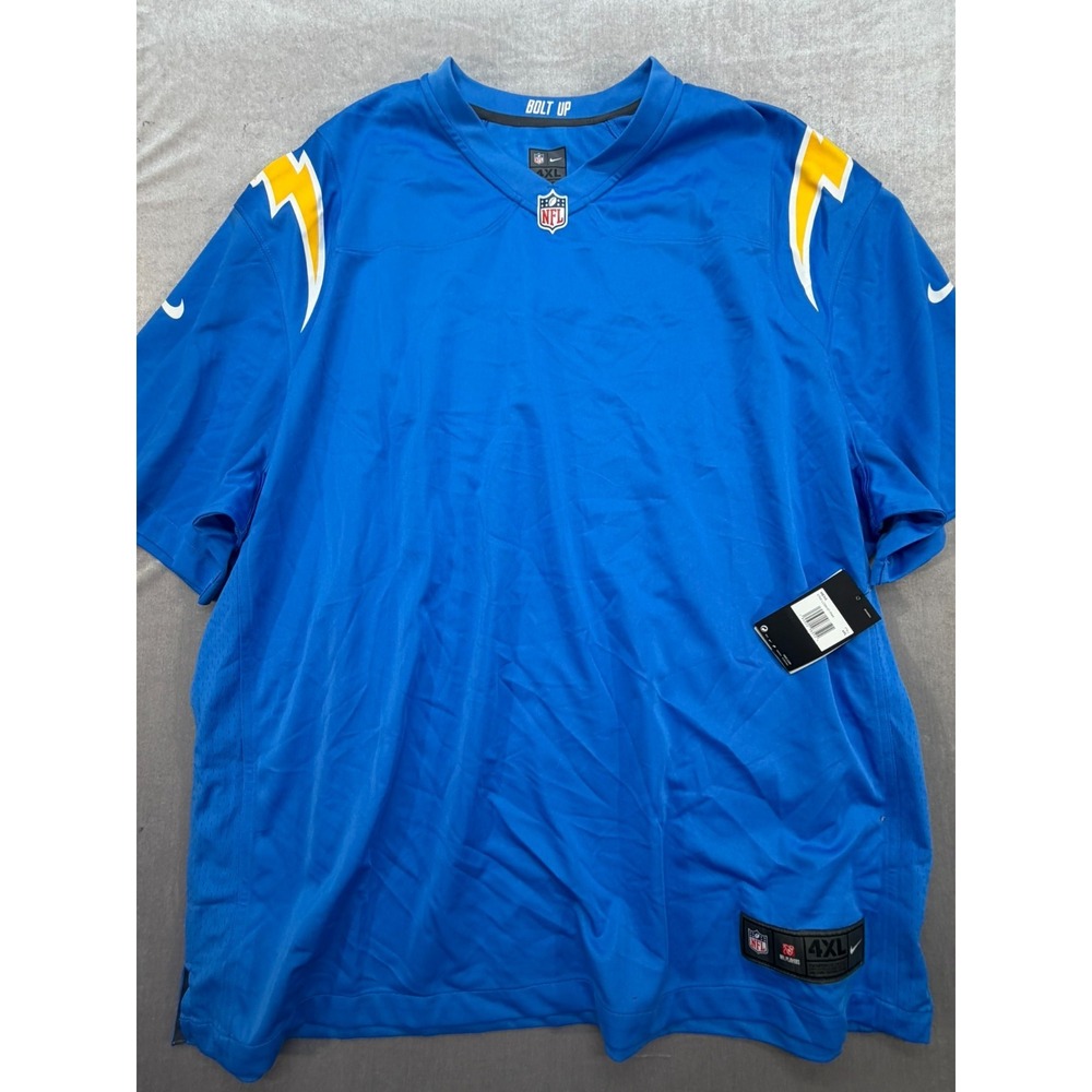 New Nike NFL Los Angelos Chargers Blue Mens On Field Jersey Size 4XL